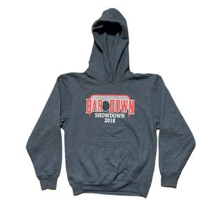 ATC Hoodies Pull Over Bar Down Showdown 2018 Graphic Gray Large Youth